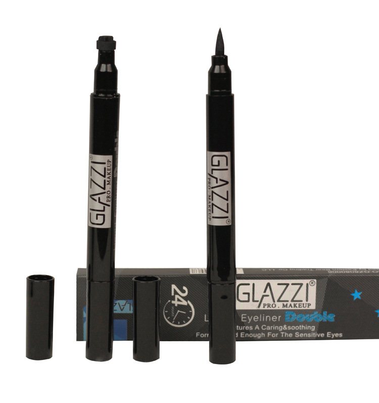 GLAZZI double-headed triangle seal eyeliner is quick-drying, waterproof and non-staining