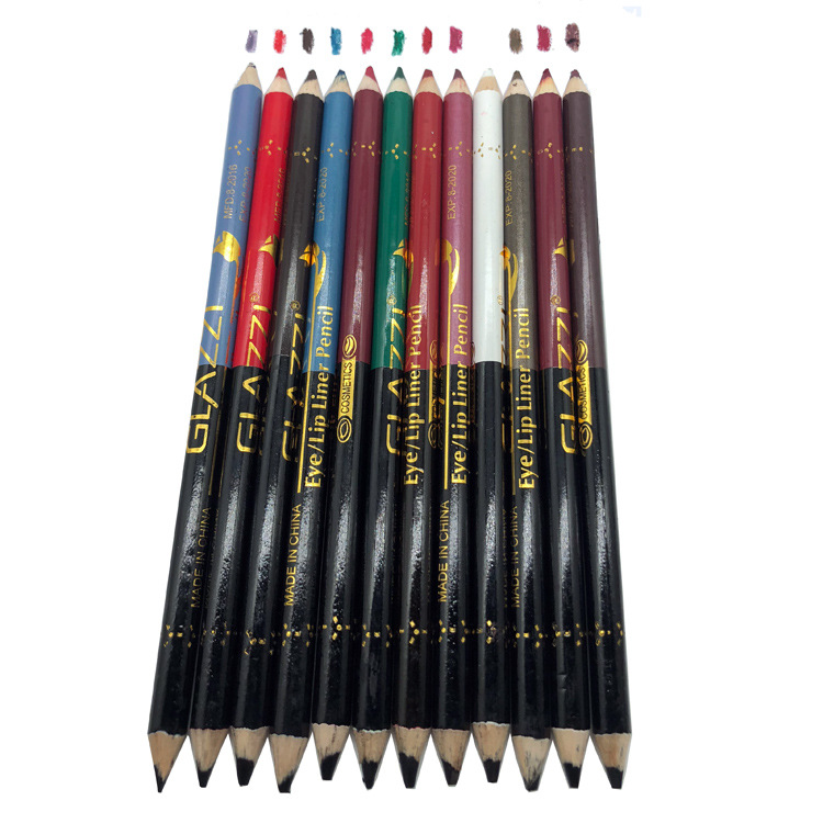 GLAZZI lip liner eyeliner double tip with knife planing waterproof eyebrow pencil makeup pen makeup