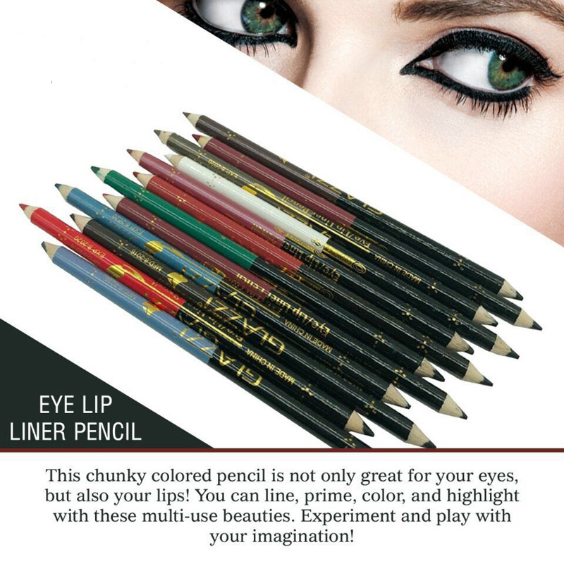 GLAZZI lip liner eyeliner double tip with knife planing waterproof eyebrow pencil makeup pen makeup GLAZZI lip liner eyeliner double tip with knife planing waterproof eyebrow pencil makeup pen makeup