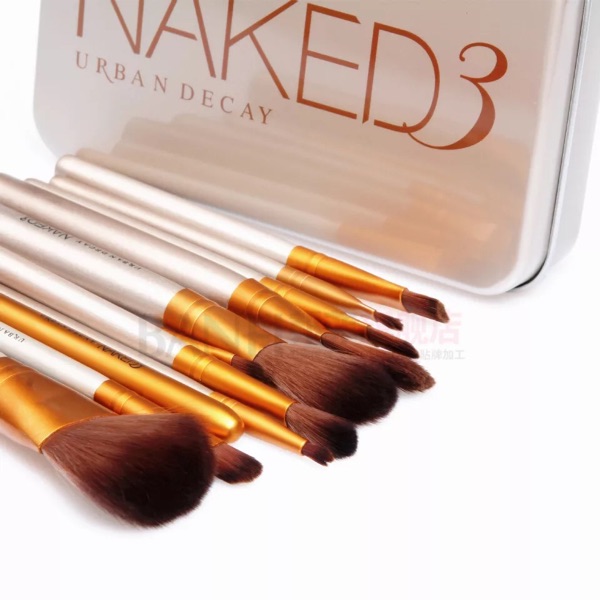 NAKED3 generation beginners 12 color makeup brush professional makeup tools full set of brush iron box NAKED3 generation beginners 12 color makeup brush professional makeup tools full set of brush iron box