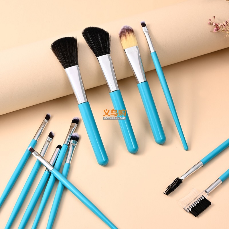 pabibrow 12Pcs Professional plastic make up brush Label Makeup brush Makeup Brush PVC Set Wholesales cosmetics brush