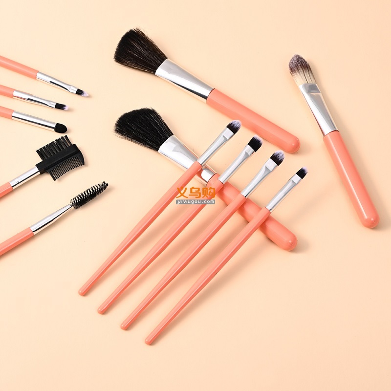 pabibrow 12Pcs Professional plastic make up brush Label Makeup brush Makeup Brush PVC Set Wholesales cosmetics brush