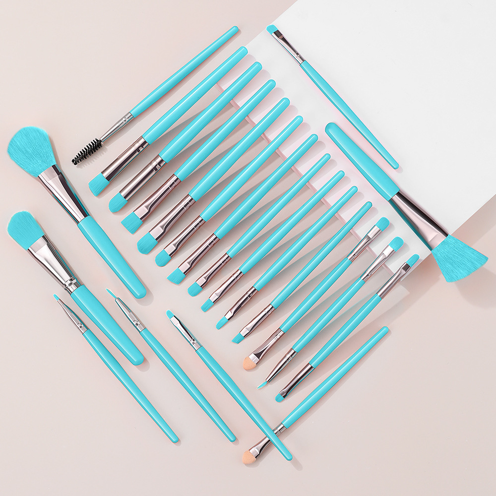 Makeup Brush Set Full Set of Beauty Tools Plastic Handle Fiber Hair Eye Shadow Brush Eye Brush Eyebrow Brush