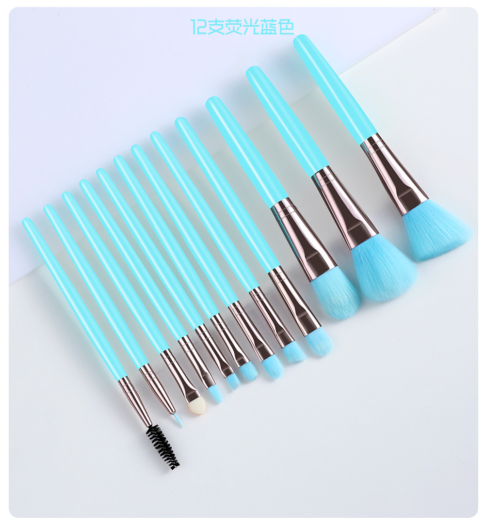 Makeup Brush Set Full Set of Beauty Tools Plastic Handle Fiber Hair Eye Shadow Brush Eye Brush Eyebrow Brush Makeup Brush Set Full Set of Beauty Tools Plastic Handle Fiber Hair Eye Shadow Brush Eye Brush Eyebrow Brush