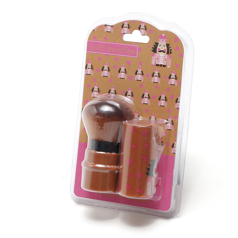 Plastic tubes printed blister packing box mixed color retractable makeup brush factory outlet