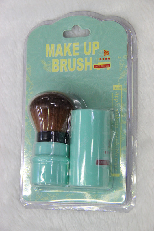 Plastic tubes printed blister packing box mixed color retractable makeup brush factory outlet Plastic tubes printed blister packing box mixed color retractable makeup brush factory outlet