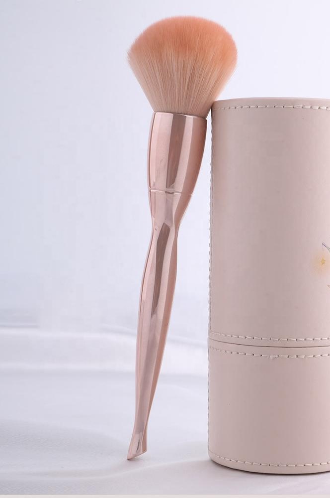 professional pink and silver makeup brushes synthetic makeup brush acrylic with custom logo makeup brushes