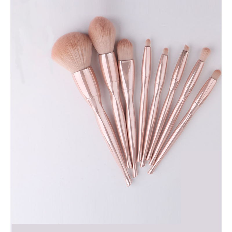 professional pink and silver makeup brushes synthetic makeup brush acrylic with custom logo makeup brushes