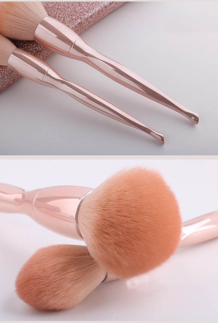 professional pink and silver makeup brushes synthetic makeup brush acrylic with custom logo makeup brushes
