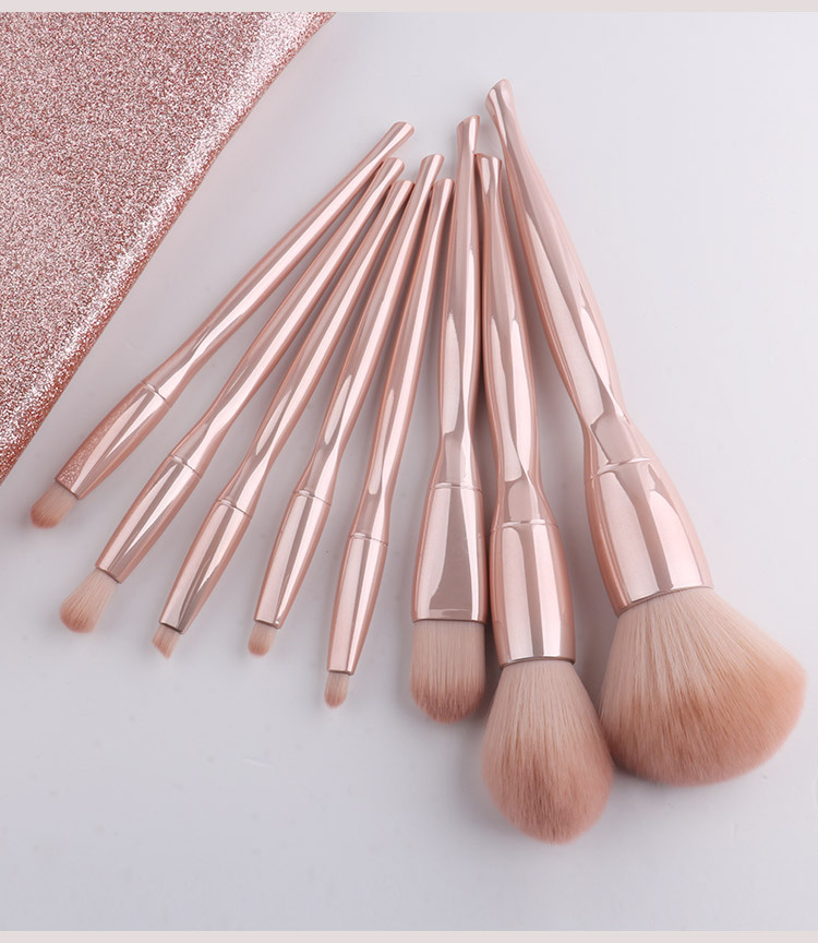 professional pink and silver makeup brushes synthetic makeup brush acrylic with custom logo makeup brushes