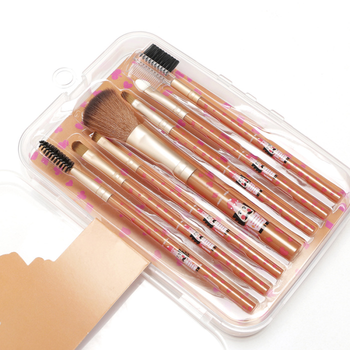 7 print makeup brush with plastic handle 7 print makeup brush with plastic handle