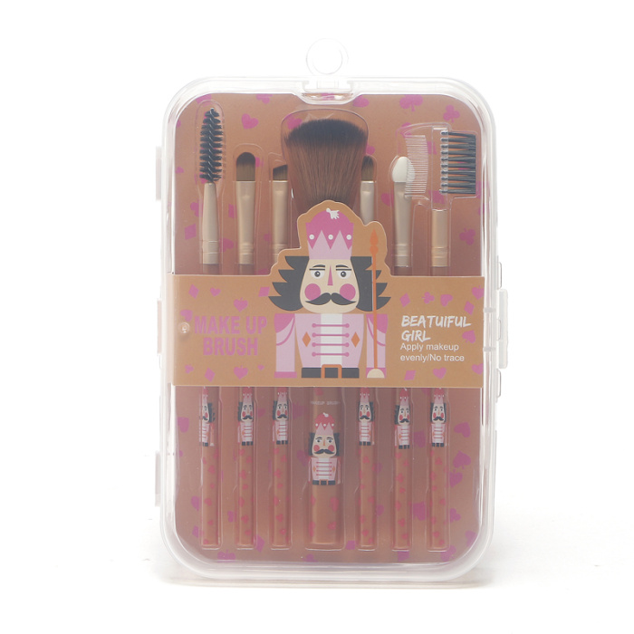 7 print makeup brush with plastic handle 7 print makeup brush with plastic handle