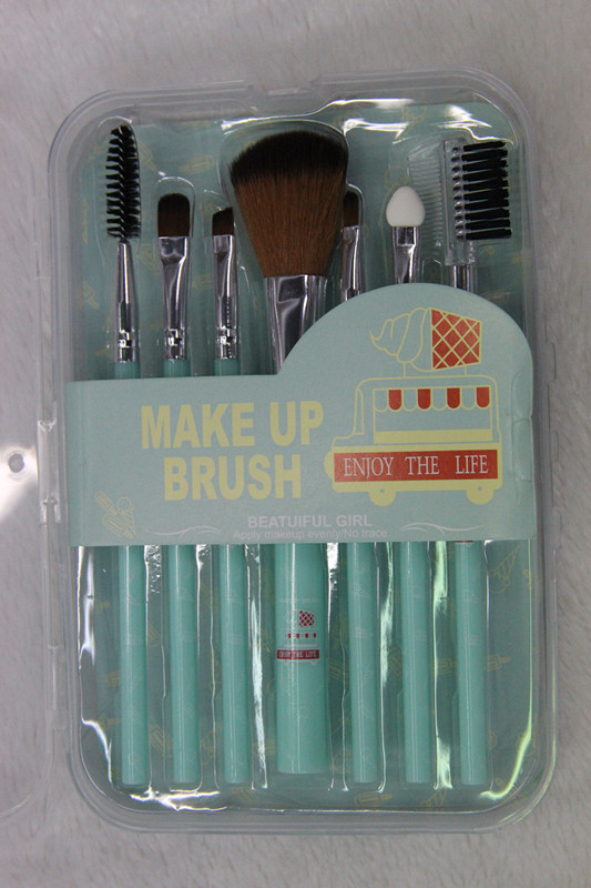 7 print makeup brush with plastic handle 7 print makeup brush with plastic handle