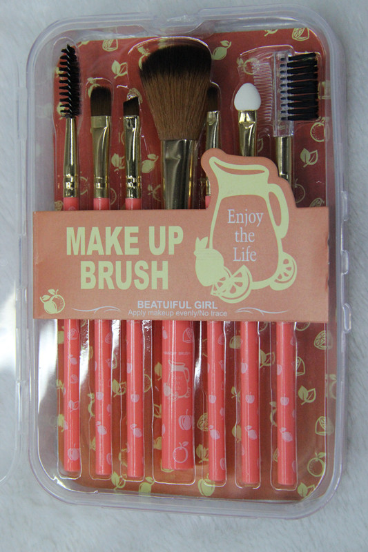 7 print makeup brush with plastic handle 7 print makeup brush with plastic handle