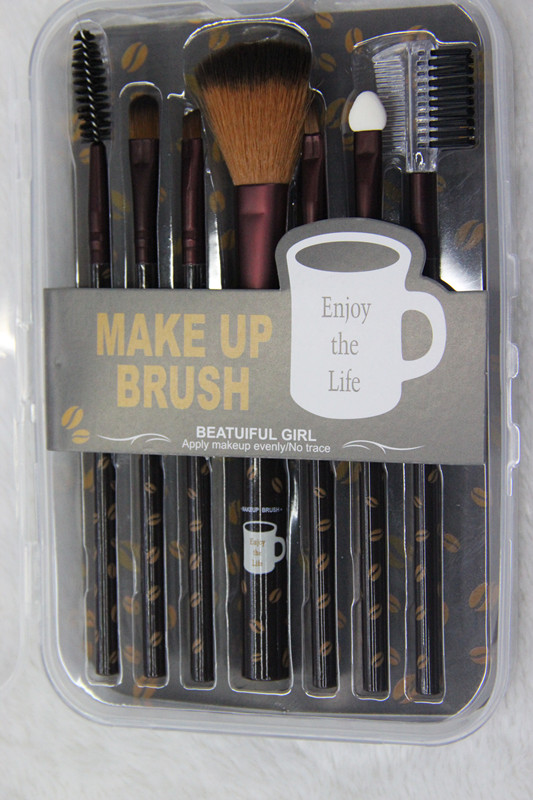 7 print makeup brush with plastic handle 7 print makeup brush with plastic handle