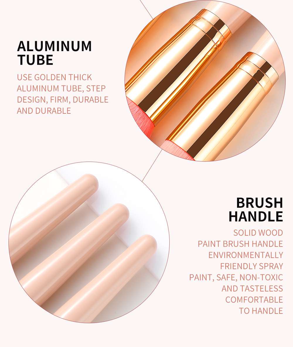 10 PCs Makeup Brush Set Full Set of Beauty Tools Powder Foundation Brush Eye Shadow Brush Wooden Handle Makeup