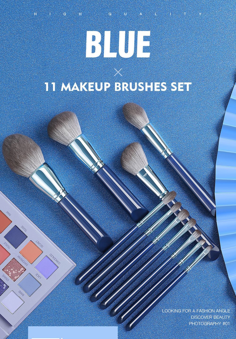 11 PCs Makeup Brush Set Artificial Bionic Fiber Hair Beauty Tools Makeup Eye Shadow Brush 11 PCs Makeup Brush Set Artificial Bionic Fiber Hair Beauty Tools Makeup Eye Shadow Brush