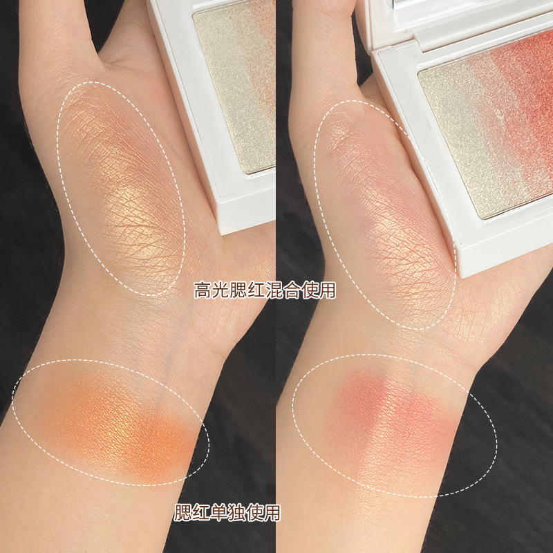 Highlight Integrated Contour Compact Live Broadcast Internet Famous Recommended ThreeDimensional Facial Repair Powder