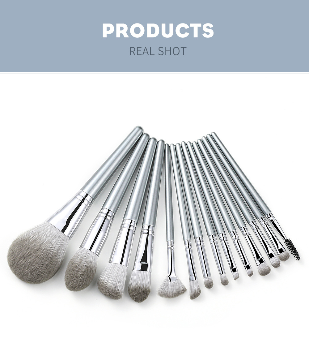 12 PCs Makeup Brush Set Full Set of Beauty Tools Powder Foundation Brush Eye Shadow Brush Wooden Handle Makeup Tools 12 PCs Makeup Brush Set Full Set of Beauty Tools Powder Foundation Brush Eye Shadow Brush Wooden Handle Makeup Tools