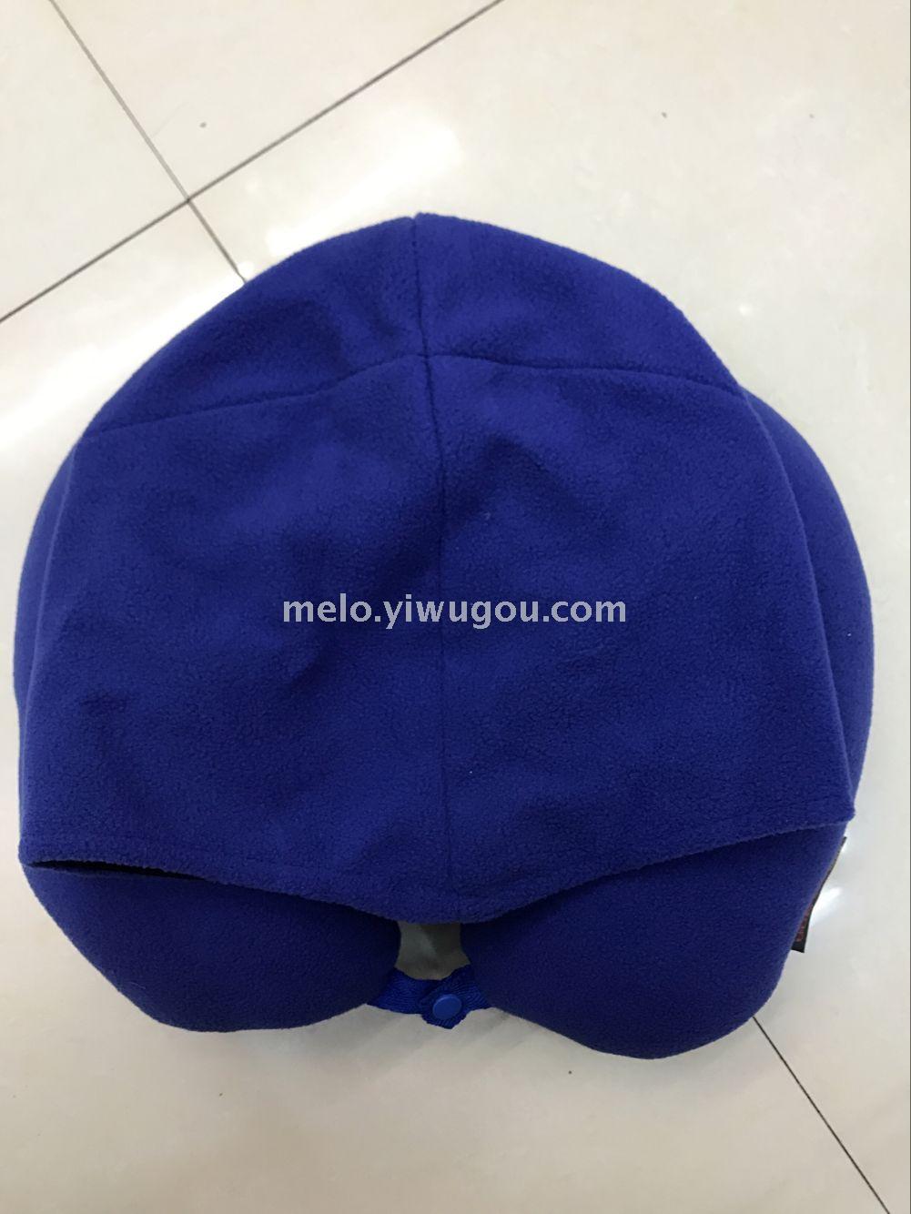 U-shaped pillow with cap (with eye patch + earplugs)