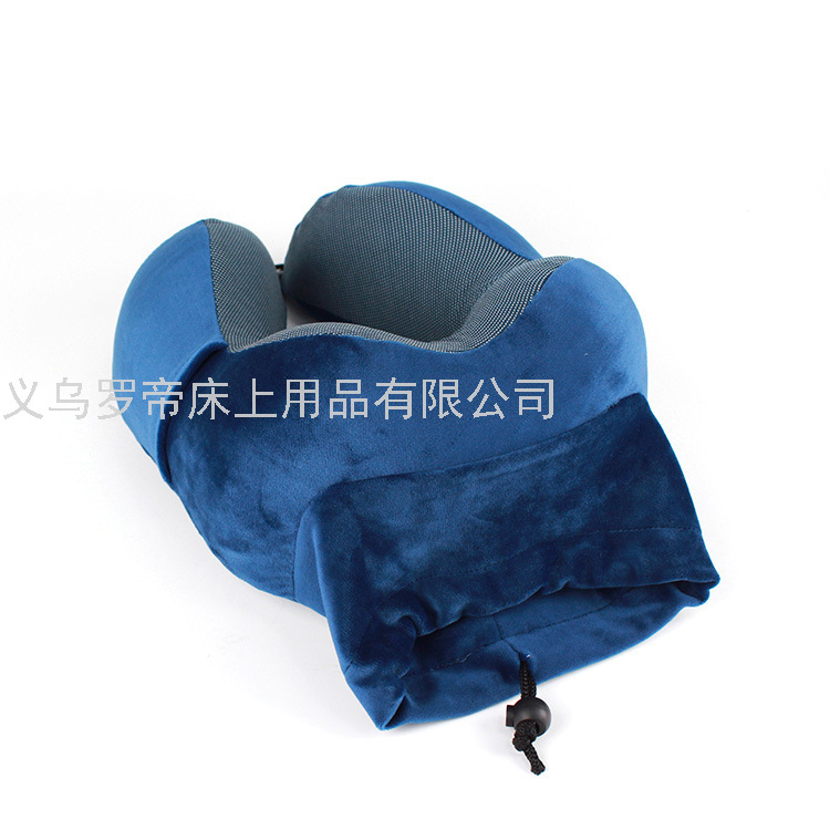 Slow Resilience U-Pillow Memory Foam Pillow Can Store Travel Multifunctional Neck Pillow Logo Customized Factory Supply