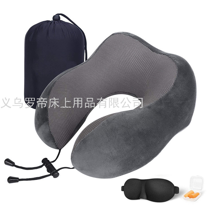 Slow Resilience U-Pillow Memory Foam Pillow Can Store Travel Multifunctional Neck Pillow Logo Customized Factory Supply