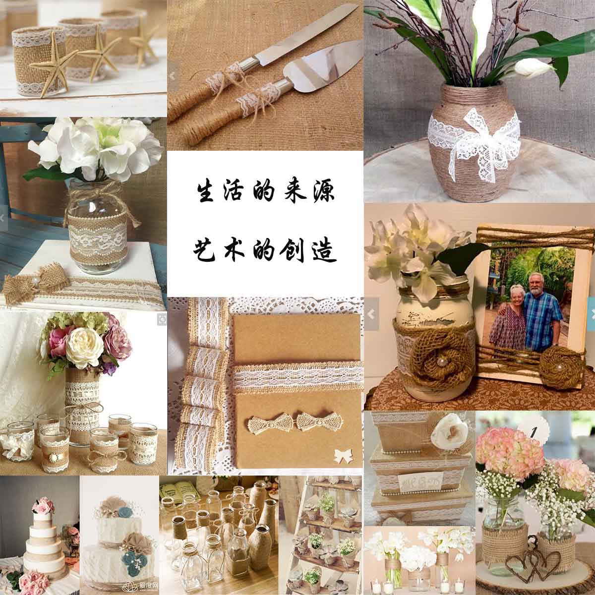 Garment accessories Ribbon hemp knitting belt DIY craft decoration cotton linen rope ribbon ribbon ribbon