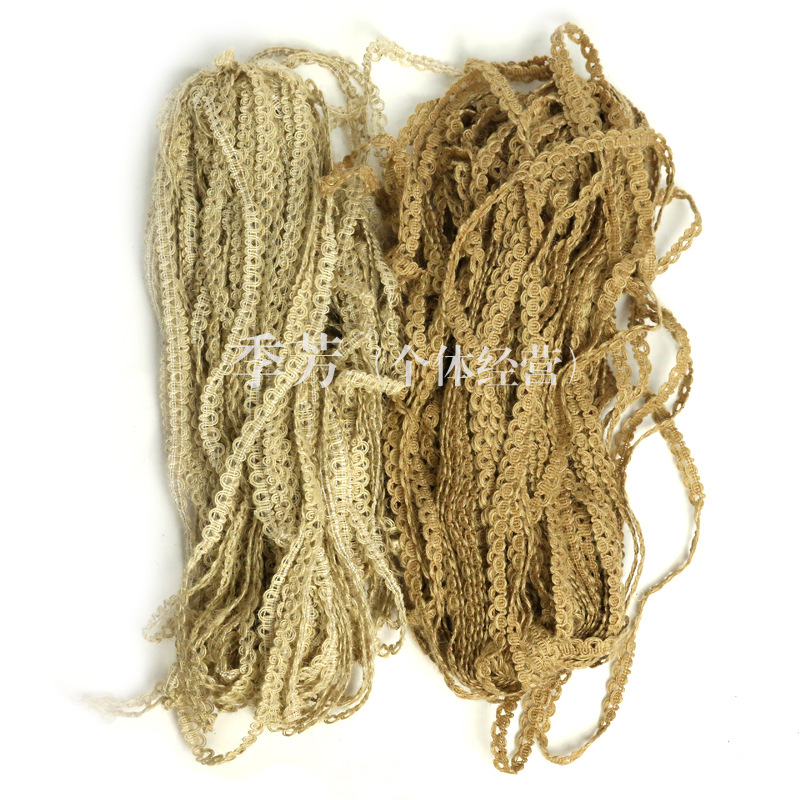 Factory direct lacy shoes braided flat hemp line decoration garment shoes cap lace