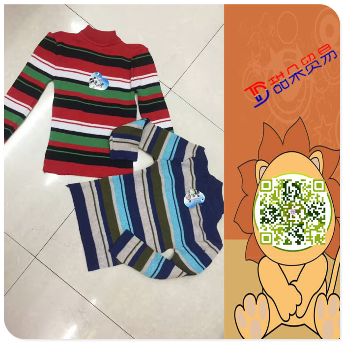 autumn and winter wear new boys and girls embroidery button sweater sweater garment manufacturers direct sales