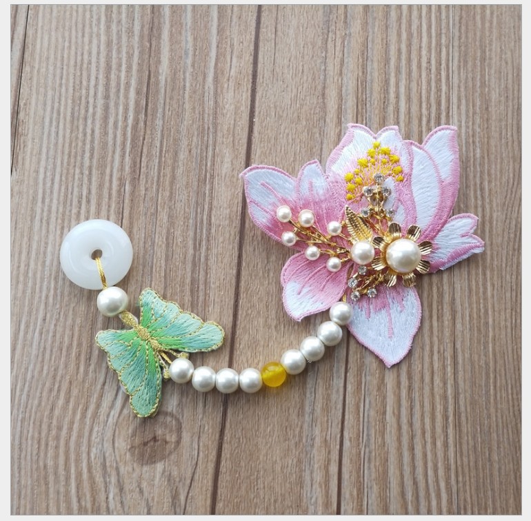 Brooch Embroidery Garment Front Decorative Button Cotton and Linen Robe Accessories Hanfu Accessories Pendant Brooch Embroidery Garment Front Decorative Button Cotton and Linen Robe Accessories Hanfu Accessories Pendant