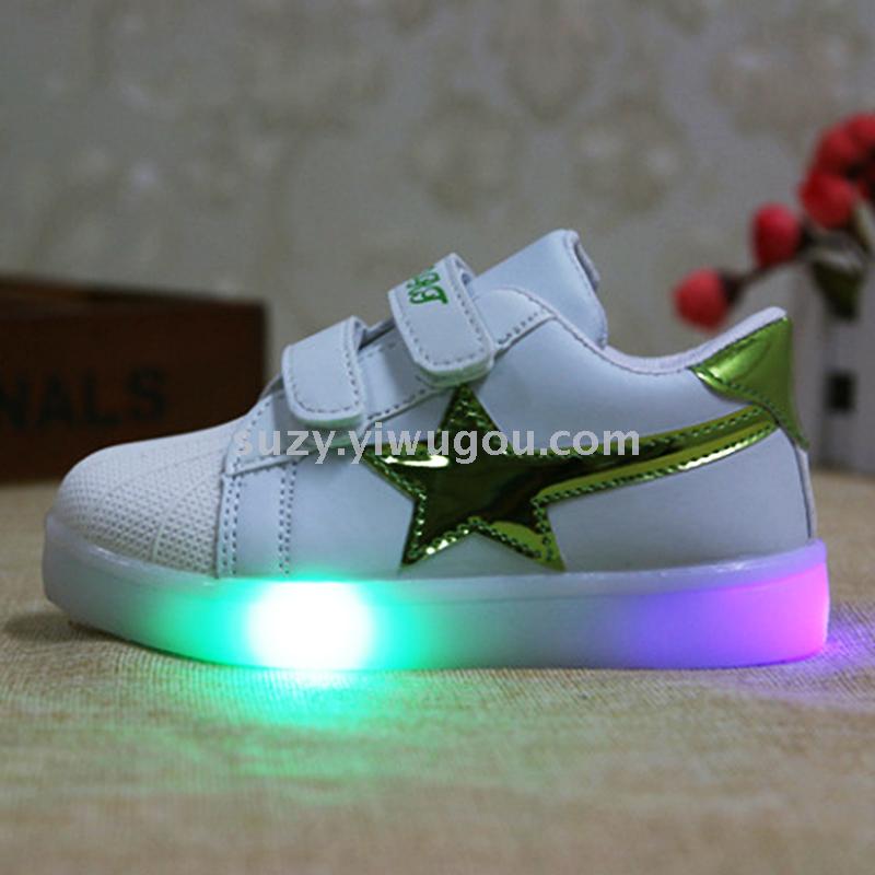 New Korean children&#039;s sports shoes led lights children&#039;s shoes baby shoes with light shoes