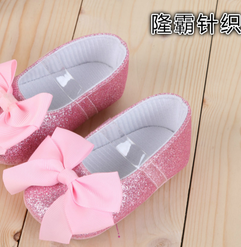 Baby shoes with gift box baby girl&#039;s shoes + head flowers combined baby hair jewelry gift