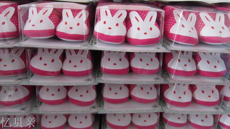Foreign trade cloth bottom fashion rabbit head single shoe baby shoes baby shoes baby shoes.