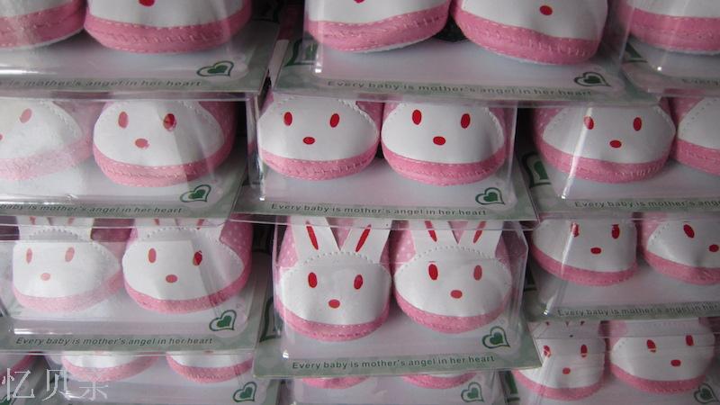 Foreign trade cloth bottom fashion rabbit head single shoe baby shoes baby shoes baby shoes.