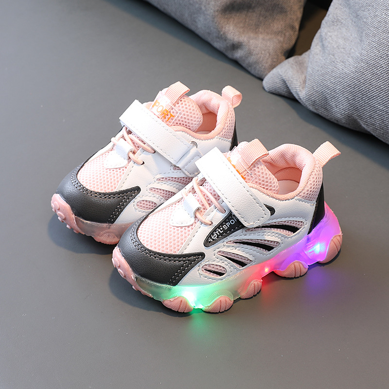 Low Price Baby Shoes With Lights Waterproof Non Slip Sports 
