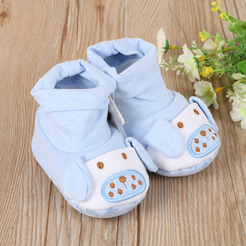 Xueliwa combed cotton baby shoes embroidered dog shoes soft solo baby shoes