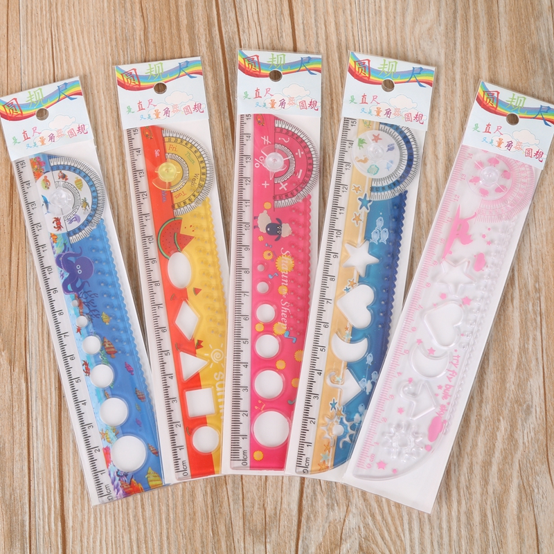 Ruler compasses draw a circle template ruler protractor compasses