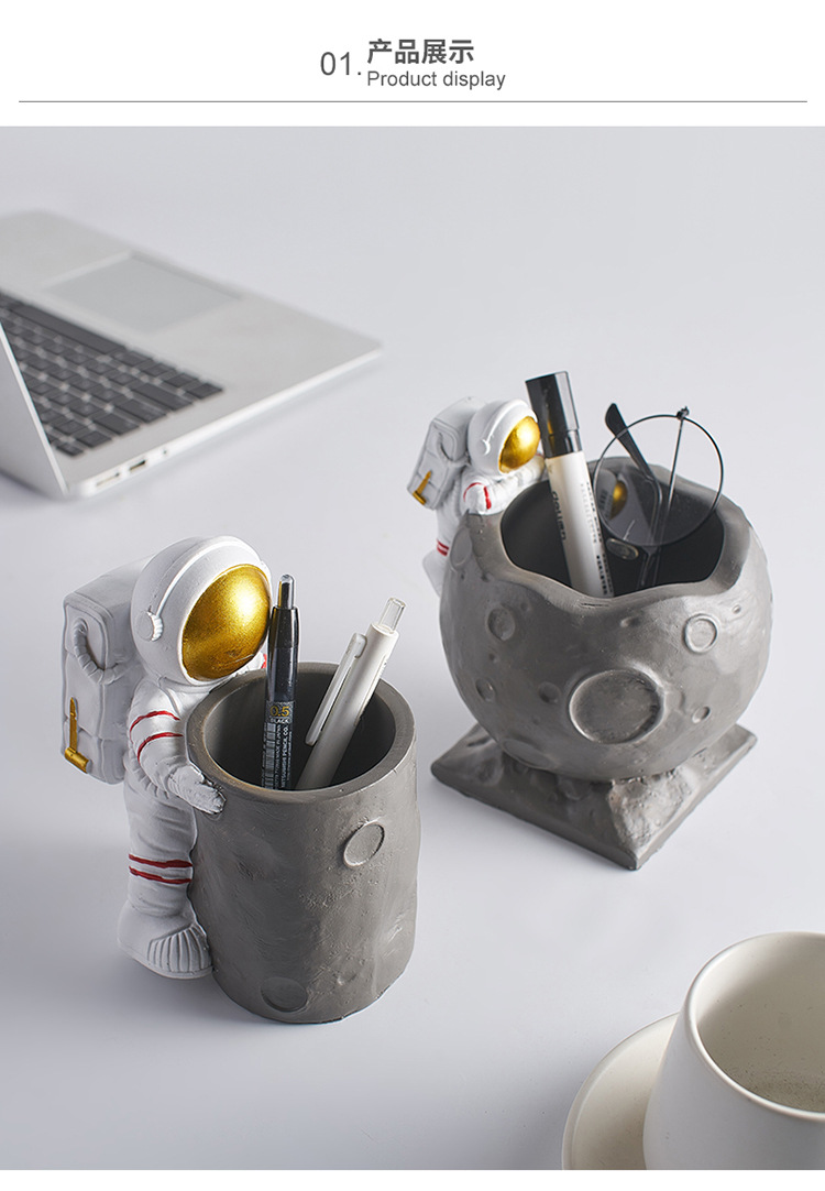 Creative Personality Ins Style Astronaut Pencil Vase Decoration Student Dormitory Office Desk Desktop Decorations Creative Personality Ins Style Astronaut Pencil Vase Decoration Student Dormitory Office Desk Desktop Decorations