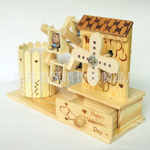 Windmill w22-D windmill series music music box music pencil vase home decor ornament gifts Windmill w22-D windmill series music music box music pencil vase home decor ornament gifts