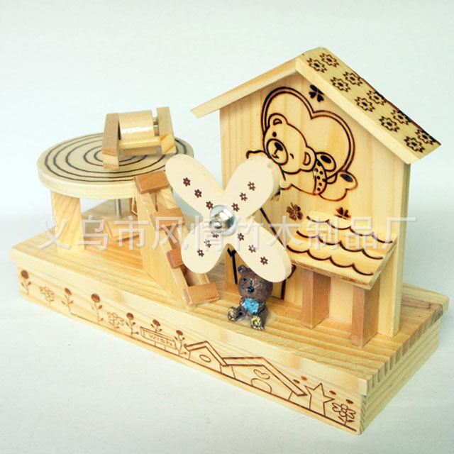 Windmill w22-D windmill series music music box music pencil vase home decor ornament gifts Windmill w22-D windmill series music music box music pencil vase home decor ornament gifts