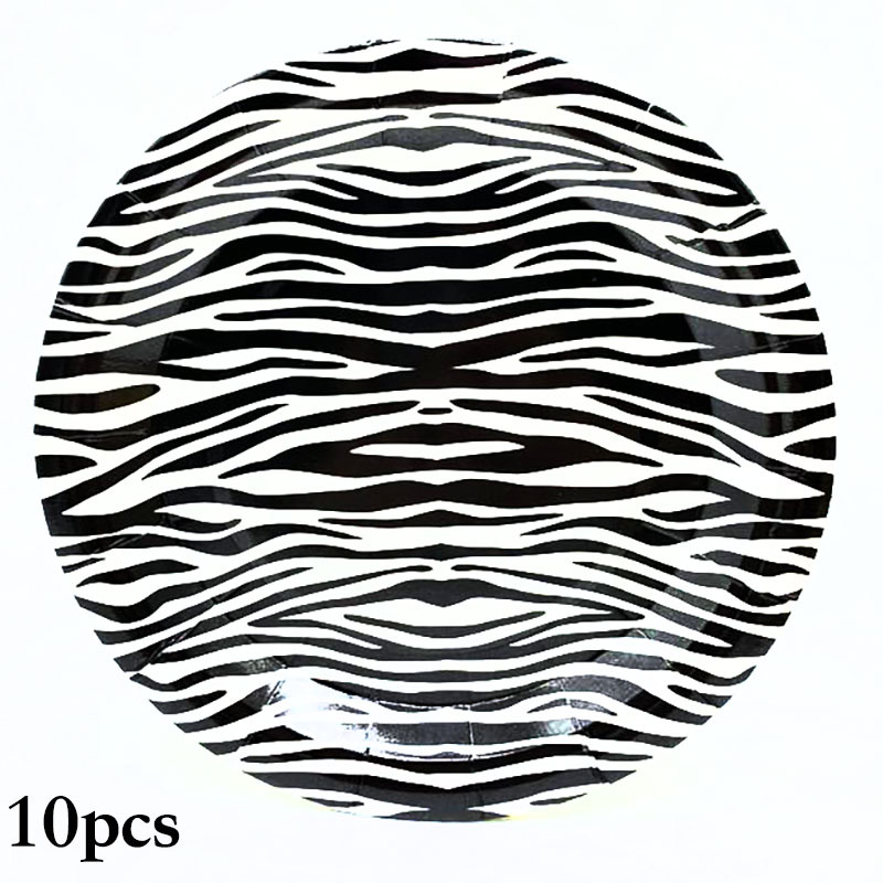 Zoo Theme Party Decoration Leopard Print Wild Party Paper Tray Paper Cup Paper Towel Tiger Print Animal Skin Print