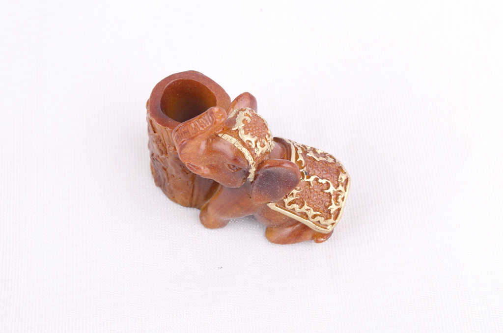 Resin Crafts Creative Wood Color Small Pencil Vase Decoration Living Room Office Study Pen Holder Decorations