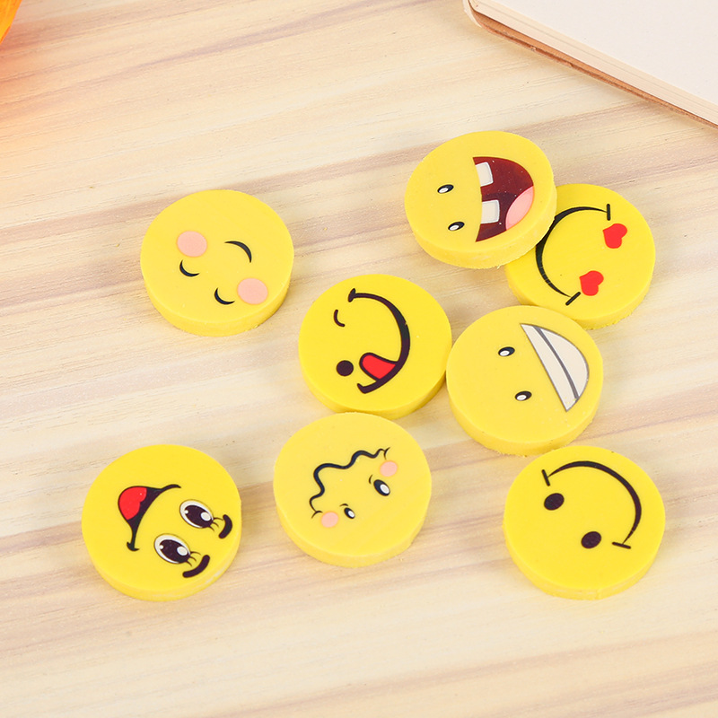Korean cartoon smiling face eraser primary school student supplies lovely expression eraser birthday prize Korean cartoon smiling face eraser primary school student supplies lovely expression eraser birthday prize