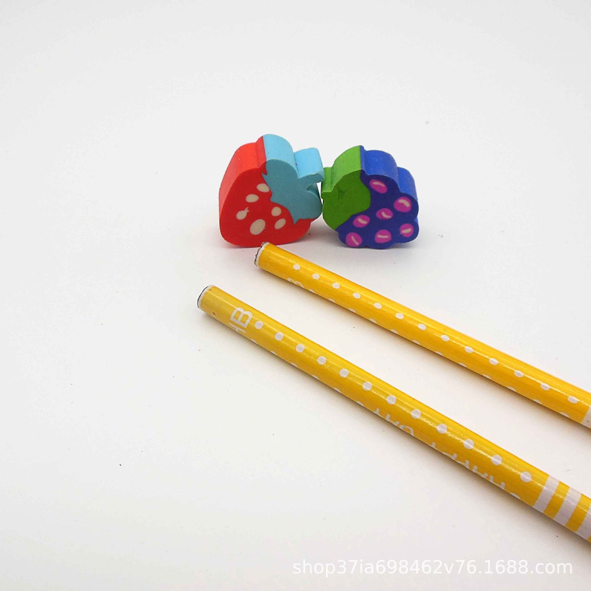 Two fruit pencil eraser Stationery Set School Supplies Children&#039;s stationery