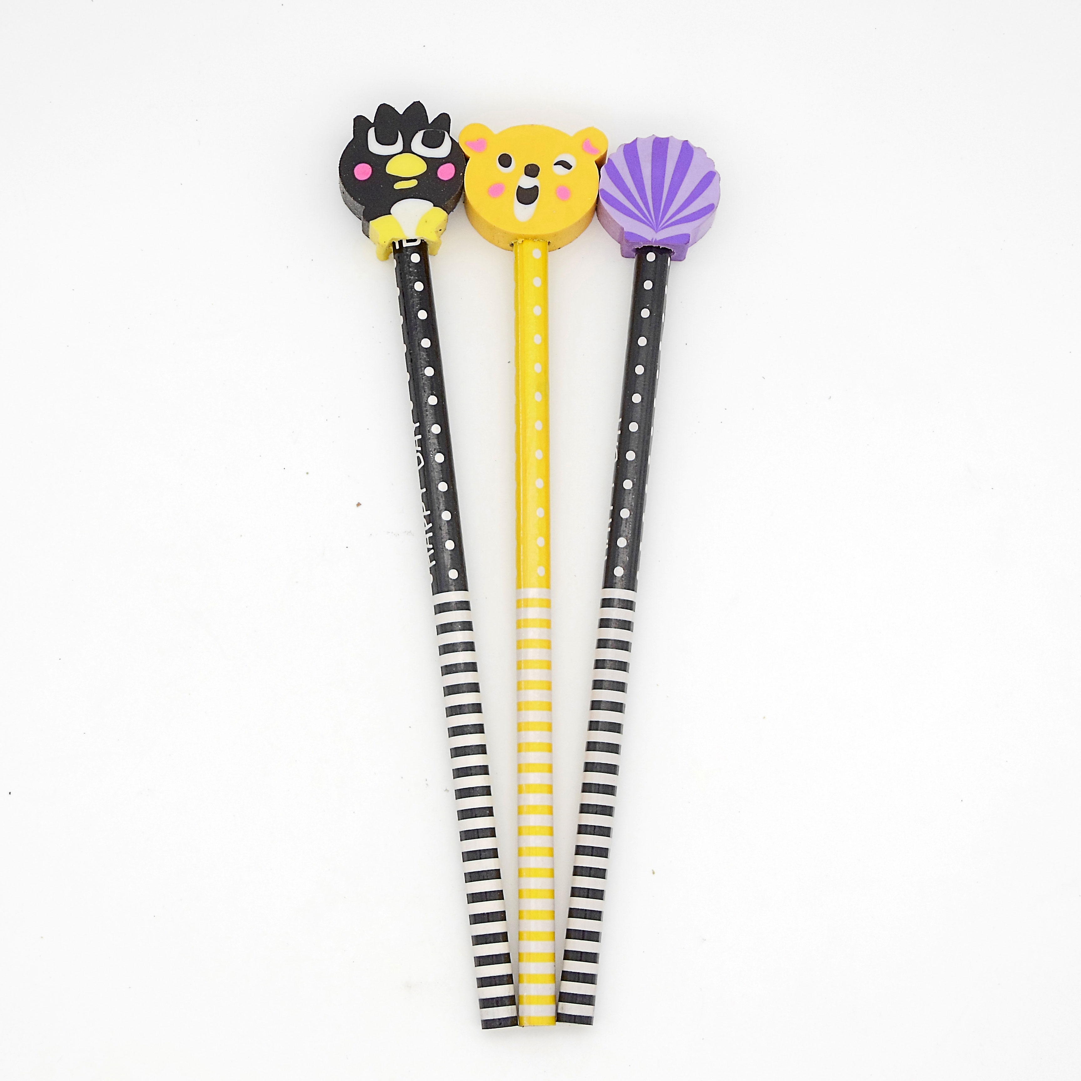twelve pencils with cartoon animal eraser set for kids twelve pencils with cartoon animal eraser set for kids