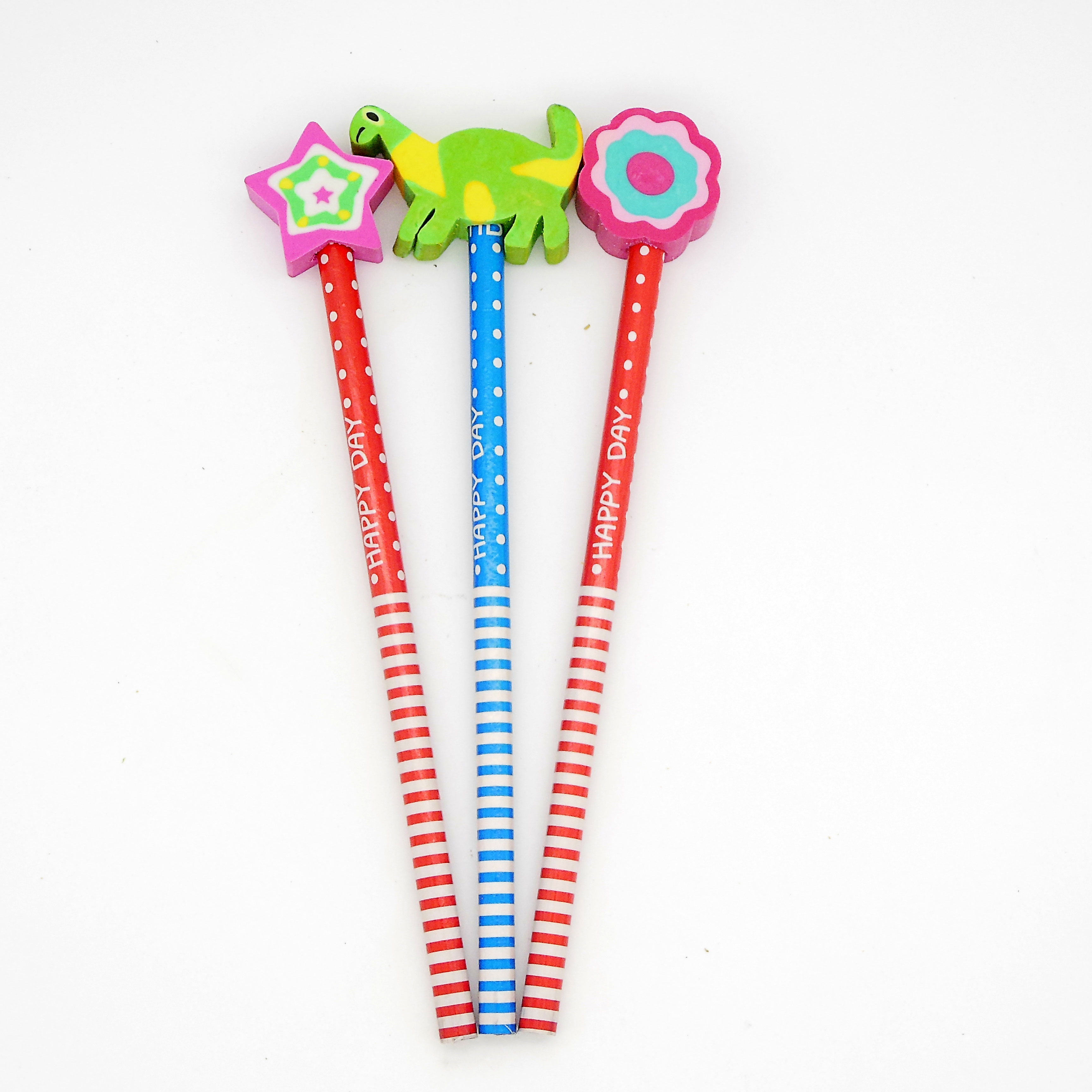 twelve pencils with cartoon animal eraser set for kids twelve pencils with cartoon animal eraser set for kids