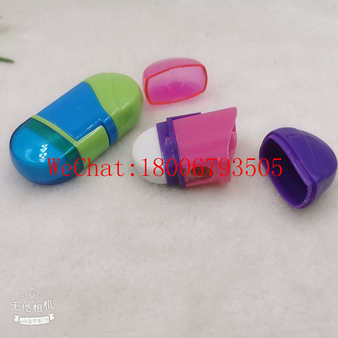Three-in-One Pencil Sharpener Eraser Spring Pencil Sharpener Penknife Student Pencil Sharpener