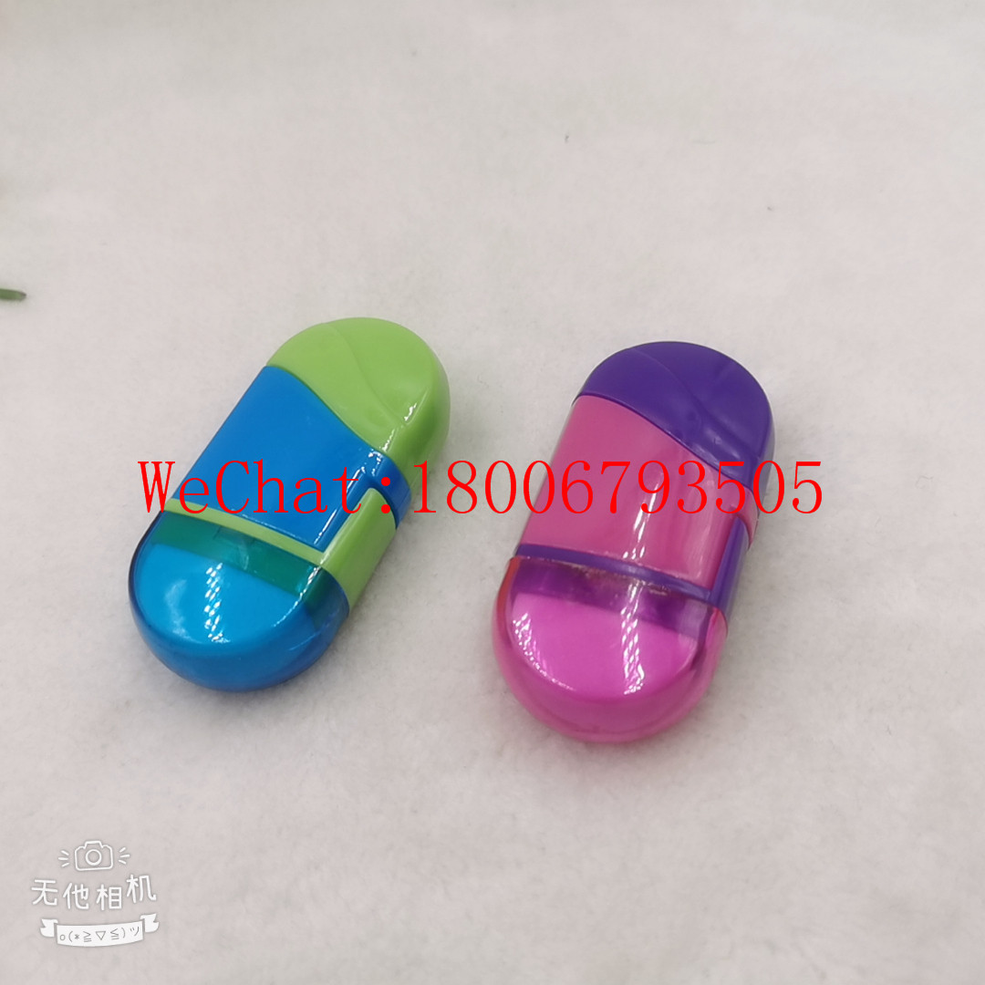 Three-in-One Pencil Sharpener Eraser Spring Pencil Sharpener Penknife Student Pencil Sharpener