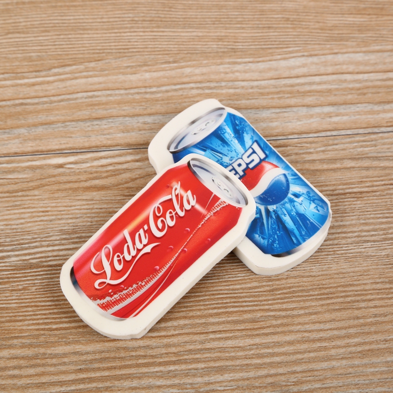 Student: color eraser wipe clean coke rubber.