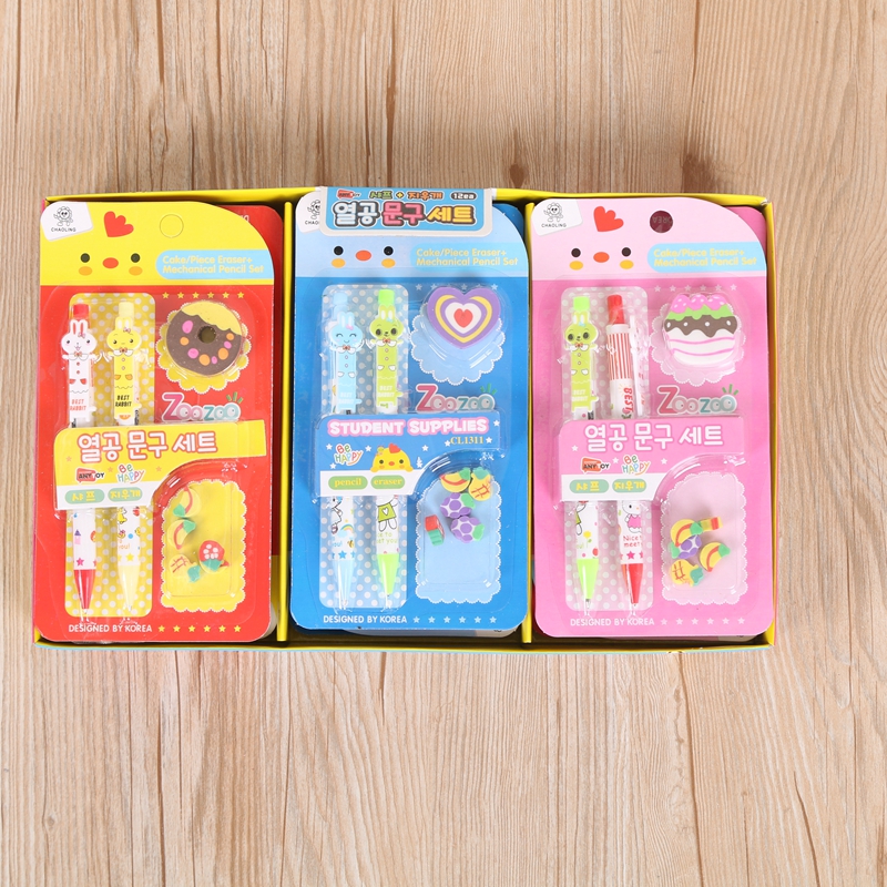 Elementary school students award south Korean creative stationery pencil eraser for school supplies.